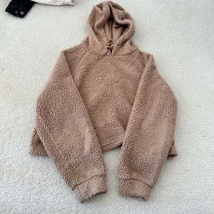 Cropped Teddy Hoodie